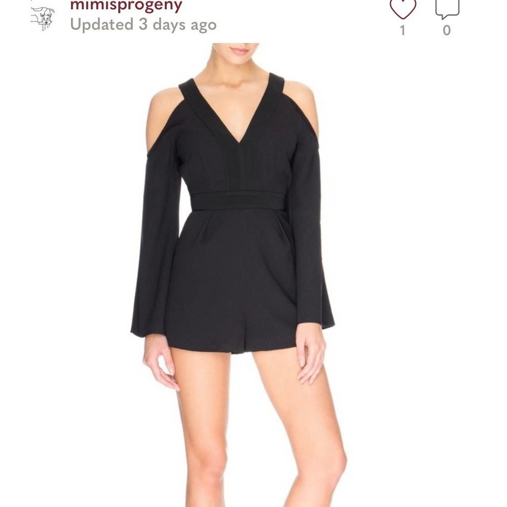 Keepsake V-neck Cold Shoulder Romper
